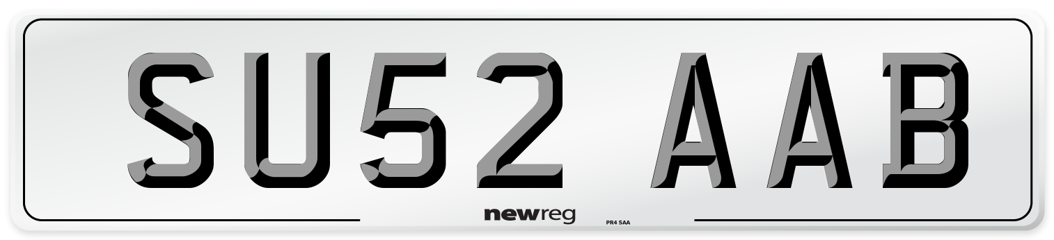 SU52 AAB Number Plate from New Reg